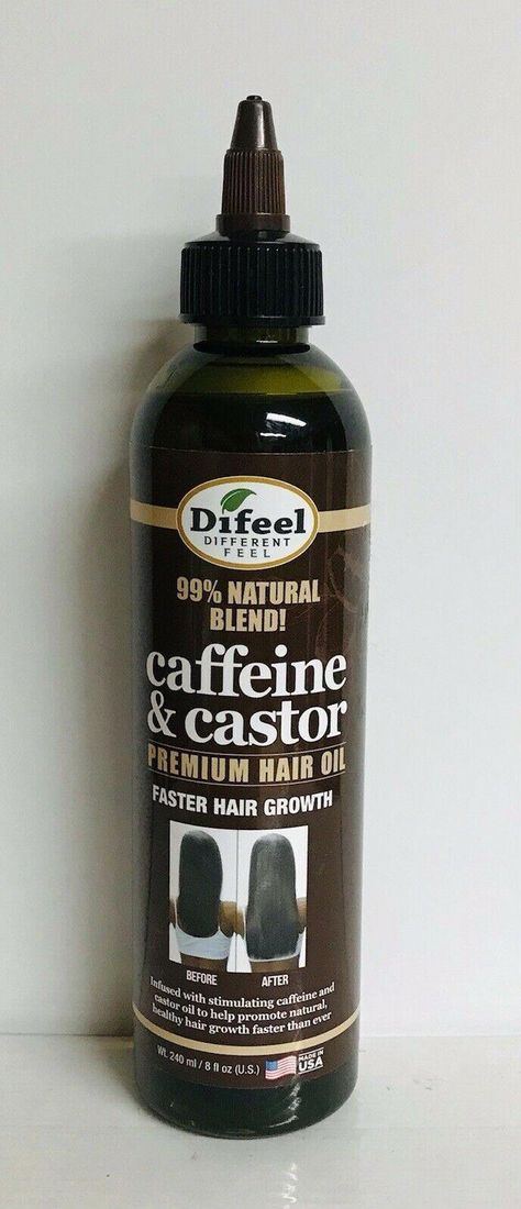 Find many great new & used options and get the best deals for Difeel ~ Caffeine & Castor Premium Hair Oil ~ Faster Hair Growth 8 fl oz at the best online prices at eBay! Free shipping for many products! Faster Hair Growth, Stop Hair Breakage, Natural Hair Growth Tips, Hair Care Growth, Hair Growing Tips, Natural Hair Care Tips, Baking Soda Shampoo, Hair Control, Grow Hair Faster