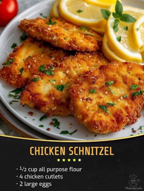 Air Fryer Recipes For Beginners, Schnitzel Recipe, Breaded Chicken Cutlets, Schnitzel Recipes, Chicken Schnitzel, Chicken Drumstick Recipes, Ground Chicken Recipes, Duck Recipes, Best Chicken