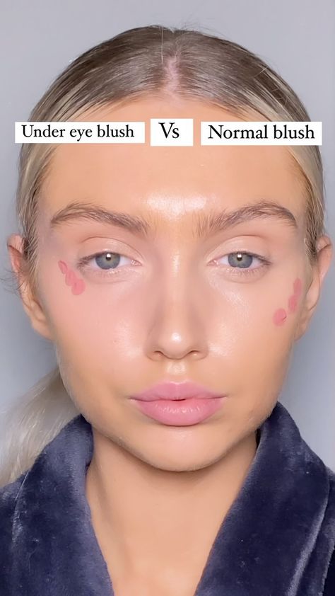 Under Eye Blush Makeup, Blush Under Eyes Makeup, Blush Under Eyes, Nose Blush, Under Eye Blush, Blush Tutorial, Under Eye Makeup, Blush Makeup, Up Styles