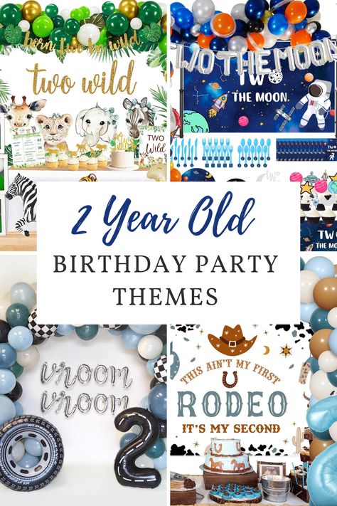 There's so many amazing themes for 2nd birthday parties! Check out this list of 12 ideas for a 2 year old birthday. There's so many possibilities, I'm sure you'll find something your child will love on this list. #birthdaythemes #2yearold #party Two Year Birthday Party Ideas, 2 Year Party Ideas, Birthday Party For Two Year Old, Birthday Theme For 2 Year Boy, Two Year Old Theme Party Boys, Themes For 2nd Birthday Boys, Cute Two Year Old Birthday Themes, Birthday Theme 2 Year Boy, 2 Year Bday Party Ideas