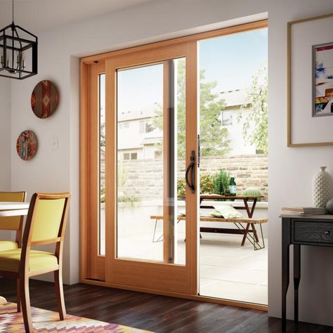 Sliding Glass Patio Doors, Sliding French Doors Patio, Glass Patio Doors, Milgard Windows, Window Remodel, Door Design Ideas, Glass Patio, Sliding Glass Doors Patio, Wooden Sliding Doors