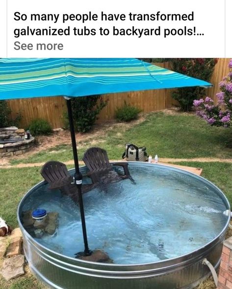 Country Pool Ideas Backyards, Inexpensive Pool Ideas Inground, Fyi Greenhouse, Tank Pool Backyards, Backyard Pool Ideas On A Budget, Backyard Summer Ideas, Summer Backyard Ideas, Diy Backyard Pool, Stocktank Pool Ideas