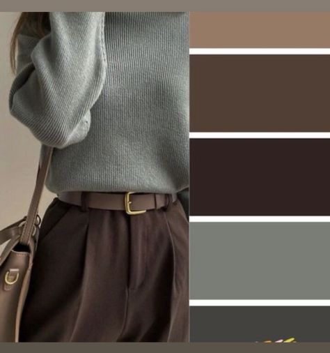 Warm Autumn Outfits For Summer, Autumn Color Palette Fashion, Brown Pants Outfit, Deep Autumn Color Palette, Soft Autumn Color Palette, Mix Match Outfits, Autumn Color Palette, Colour Combinations Fashion, Color Combos Outfit