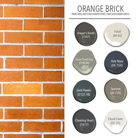 Orange Brick House Exterior, Shutters Brick House, Brick Exterior Colors Schemes, Orange Brick Houses, Brick House Exterior Makeover, Brick House Colors, Brick Ranch Houses, Exterior Siding Options, Red Brick House Exterior