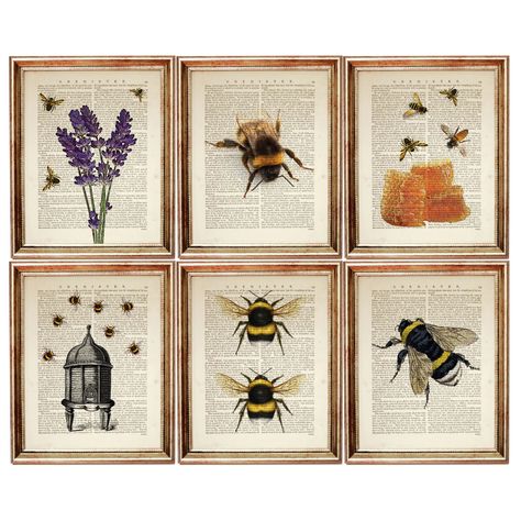 Lavender Poster, Bumble Bee Nursery, Honey Bee Nursery, Bee Wall Decor, Bee Nursery, Bumble Bee Art, Skull Wall Decor, Bee Wall Art, Recycled Book