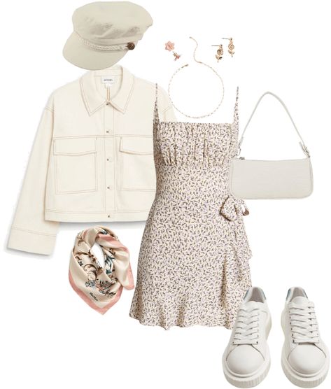 Aesthetic Spring Dress, Floral Clothes Aesthetic, Spring Outfits Polyvore, Like Aesthetic, Cute And Aesthetic, Top Aesthetic, Spring Outfits Dresses, Floral Outfit, Outfit Shoplook