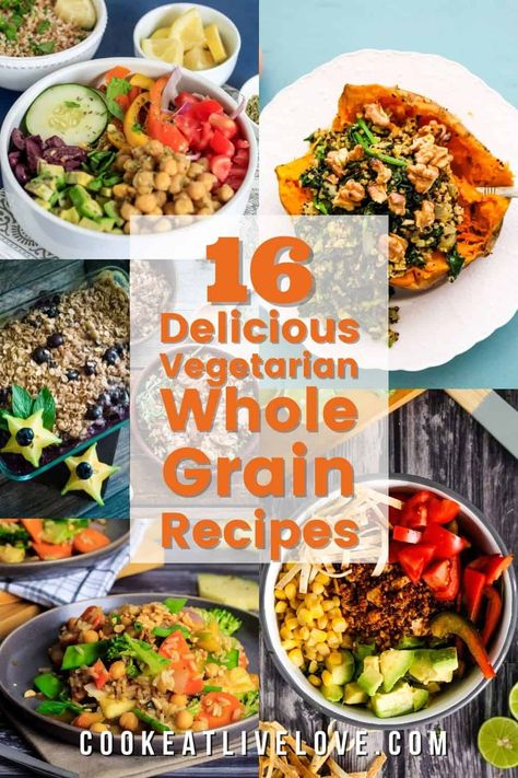 Whole Grain Recipes Clean Eating, Healthy Whole Grains, Mixed Grains Recipe, Recipes With Grains, Whole Grain Meals, Whole Grain Recipes, Hearty Fall Meal, New Vegetarian, Cooking Grains