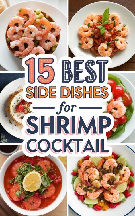 🍤🍹 Discover the perfect pairings for your shrimp cocktail! #appetizers #seafoodlover Sides For Shrimp Cocktail, What To Serve With Shrimp Cocktail, Shrimp Cocktail Presentation Ideas, Shrimp Platter Ideas, Side Dishes For Shrimp, Shrimp Cocktail Presentation, What To Serve With Shrimp, Shrimp Cocktail Appetizers, Lemon Shrimp Pasta