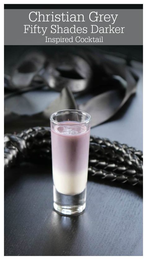 Christian Grey Fifty Shades Darker-Inspired Cocktail Shots Alcohol Recipes, Beverages Recipes, White Chocolate Liqueur, Christian Gray Fifty Shades, Homemade Liquor, Alcholic Drinks, Cocktail Shots, Native Tattoos, Shots Alcohol