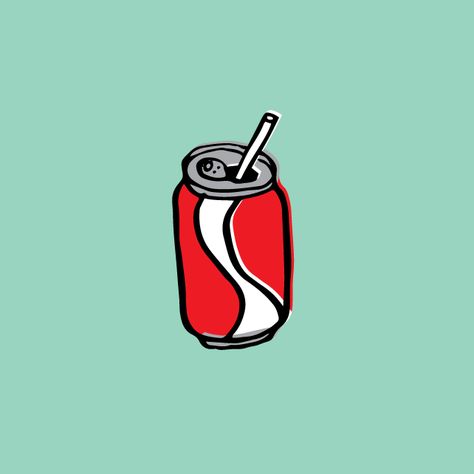 Soda Can Tattoo, Coke Can Tattoo, Coke Cartoon, Coke Tattoo, Coca Cola Drawing, Diet Coke Can Tattoo, Coke Can Drawing, Coke Drawings, Coke Can Drawing Easy