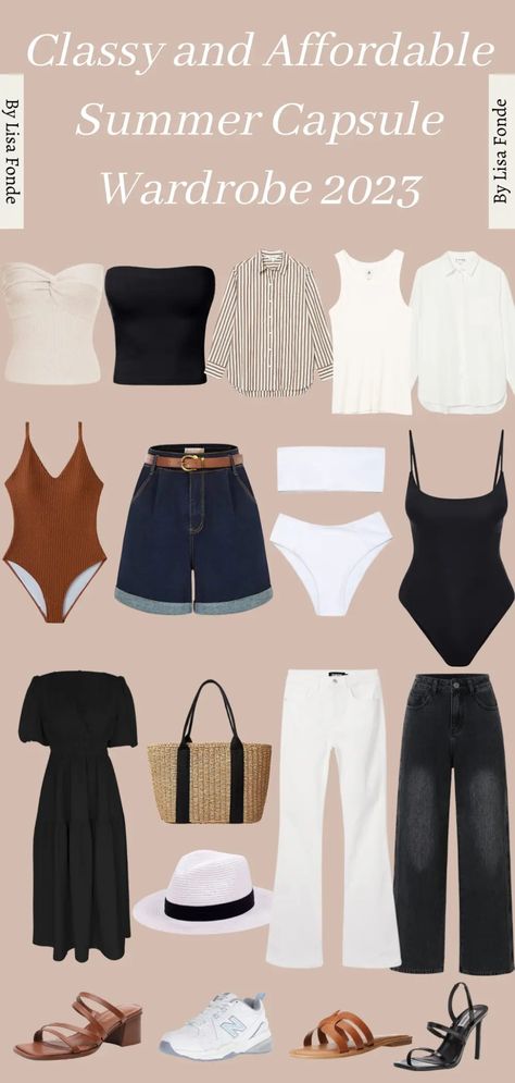 Basic Outfits Summer, Capsule Wardrobe Casual, Capsule Wardrobe Women, Italian Clothing, Classy Wardrobe, Capsule Wardrobe Essentials, Italian Fashion Brands, Summer Capsule, Cool Summer Outfits