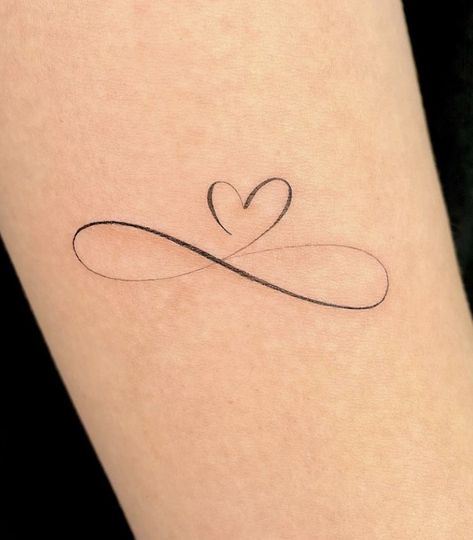 Infinity Collar Bone Tattoo, Infinity Date Tattoo, Cute Infinity Tattoos, Fine Line Infinity Tattoo, Love You Tattoo, Love Infinity Tattoo, Heart Infinity Tattoo, Double Infinity Tattoo, Infinite Love Tattoo