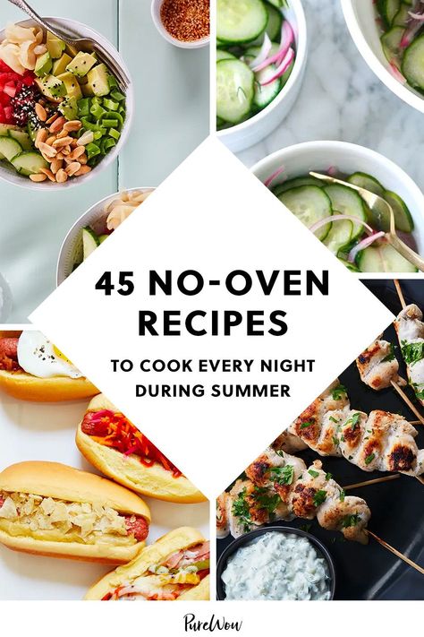 Easy Dinner No Oven, No Stove Recipes, No Stove Meals, No Stove Or Oven Meals, Dinner Recipes Oven, Easy No Cook Meals, No Oven Recipes, Top Dinner Recipes, Healthy Summer Dinner Recipes