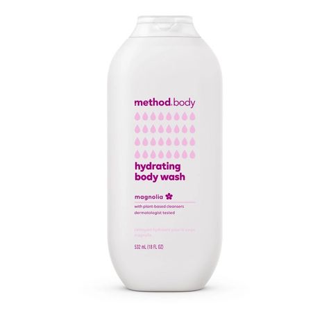 magnolia hydrating body wash, 18 fl oz Monday Body Wash, All Kinds Shower Products, Method Body Wash, Sensitive Body Wash, Unscented Body Wash, Sensitive Skin Body Wash, Drink Plenty Of Water, Bath And Body Care, Body Care Routine