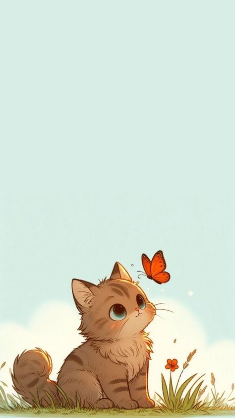 Samsung Wallpaper Kawaii, Cat Wallpaper Ipad, Call Background Wallpaper, Cat Phone Wallpaper, Photography Iphone, Wallpaper Photography, Cute Animal Clipart, Cute Pastel Wallpaper, Cute Cat Wallpaper