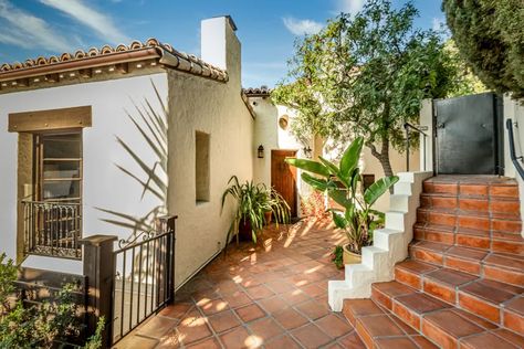 Stunning Spanish-Style Sanctuary in the Hollywood Hills | 2315 El Contento Dr — The Hollywood Home The Hollywood Home Spanish Style Hollywood Home, Spanish Townhouse, Los Angeles Nightlife, Spanish Colonial Architecture, California Craftsman, Pool Guest House, Spanish Hacienda, Mexican Hacienda, Hollywood Hills Homes