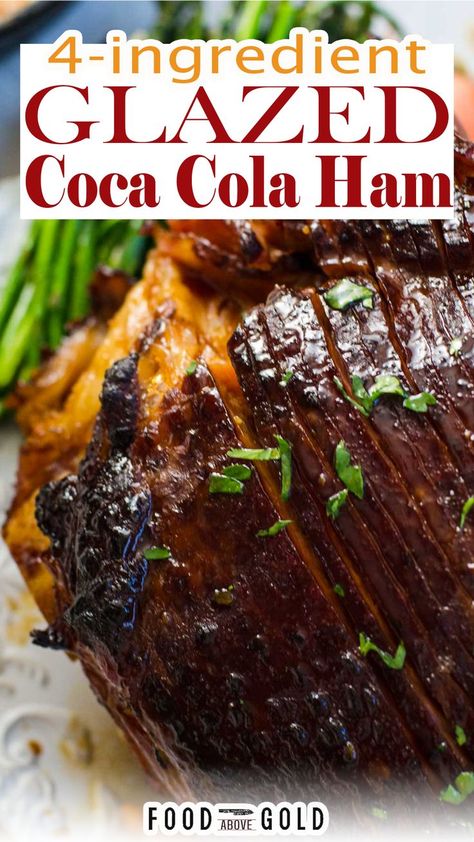 Coke Cola Ham, Coke Ham, Coca Cola Ham, Cola Ham, Recipes With Cooked Ham, Easy Ham Glaze, Precooked Ham, Christmas Ham Recipes, Coke Recipes