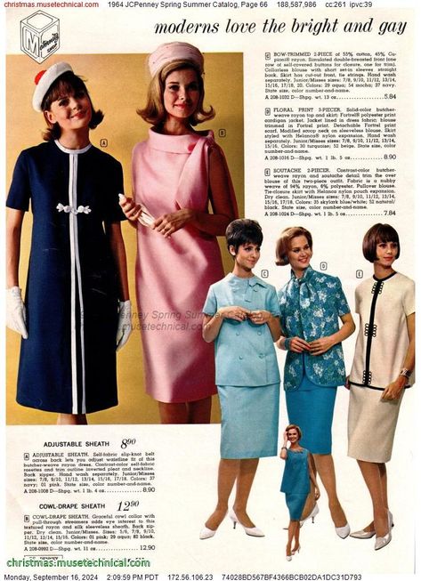 1964 JCPenney Spring Summer Catalog, Page 66 - Catalogs & Wishbooks Early 60s Fashion, 60s Mod Fashion, 1969 Fashion, 1970 Fashion, 1960’s Fashion, Vintage Maternity, 1960 Fashion, 60s 70s Fashion, 60s And 70s Fashion