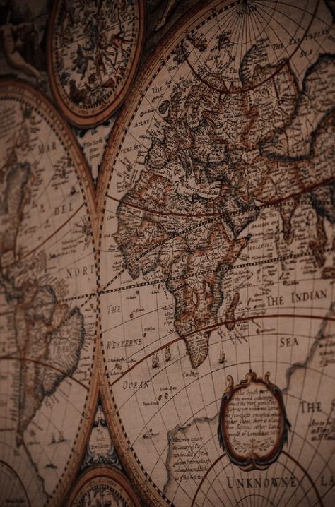 Geography Dark Academia, Brown Map Aesthetic, Math Aesthetic Vintage, Atlas Aesthetic, Old Money Home, Wallpapers Home Decor, Ancient Greece Aesthetic, World Map Photo, Ancient Paper