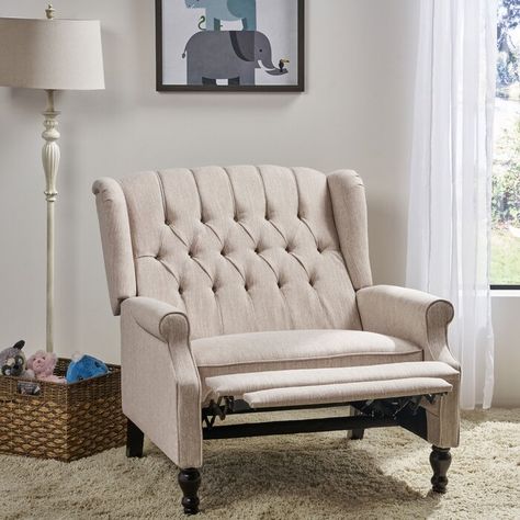 Manual Recliner Chair, Interior Livingroom, Glider Recliner, Daybed With Trundle, Contemporary Fabric, French Interior, Noble House, Wing Chair, Large Sofa