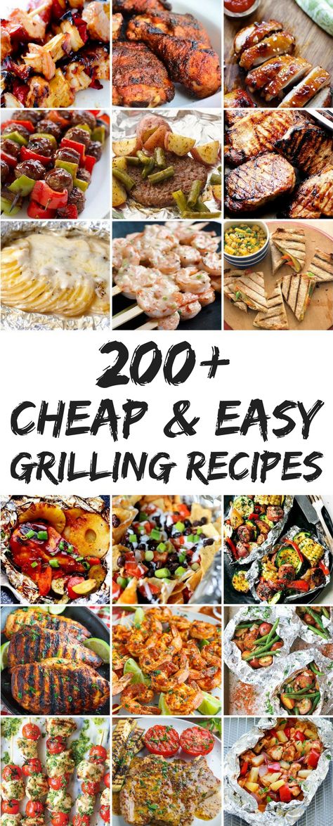 200 Cheap and Easy Grilling Recipes Foil Pack Dinners, Foil Dinners, Different Foods, Easy Grilling Recipes, Easy Grilling, Summer Grilling Recipes, Cheap Dinner Recipes, Foil Packets, Grilled Veggies