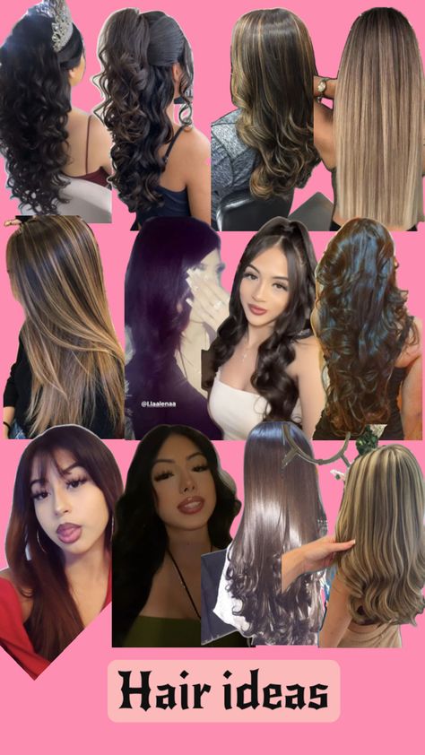 Hair Color Ideas For Mexicans, Chicana Hair, Edges Tut, Hair Styles Latina, Latina Aesthetic Hair, Latina Hairstyles, Quick Curly Hairstyles, Hair Braid Designs, Latina Hair