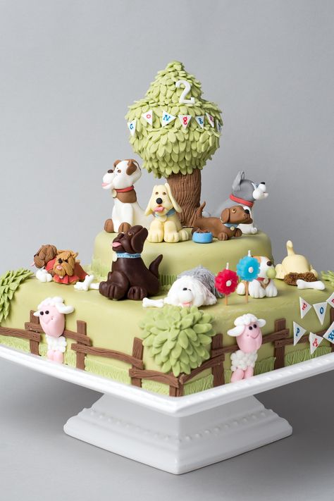 fondant dog, fondant tree, fondant husky, fondant pointer, fondant english sheepdog, fondant labrador, fondant yorkies, fondant jack russell, fondant daxi Dogs Cake, Puppy Birthday Cakes, Fondant Dog, Cupcake Fondant, 12th Birthday Cake, 10 Birthday Cake, Puppy Cake, Dog Birthday Cake, Animal Cakes