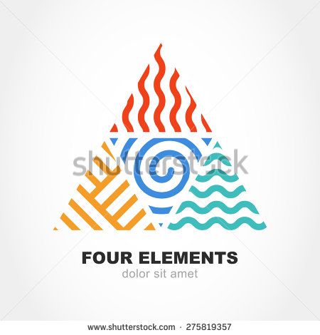 Abstract Pyramid Stock Photos, Images, & Pictures | Shutterstock Elements Tattoo, 4 Element, Element Symbols, Four Elements, 4 Elements, Avatar The Last Airbender Art, Vector Logo Design, Game Inspiration, Logo Design Template