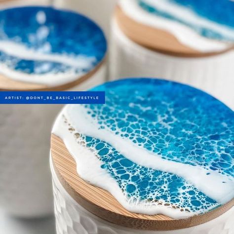 Creating beautiful and unique resin seascapes is the perfect DIY project for beach lovers and resin artists of all levels! There’s nothing like captivating resin waves to bring a genuine tropical feel to your space. So, if you're looking for a step-by-step guide to resin ocean art, don’t look any further. In this artic Seascape Resin Art, Ocean Resin Coasters Diy, Diy Ocean Resin Art Tutorial, Ocean Wave Resin Art, Resin Ocean Art Diy, Ocean Epoxy Resin Art, How To Make Ocean Waves With Resin, Resin Seashell Crafts Diy, Beach Resin Art Tutorial