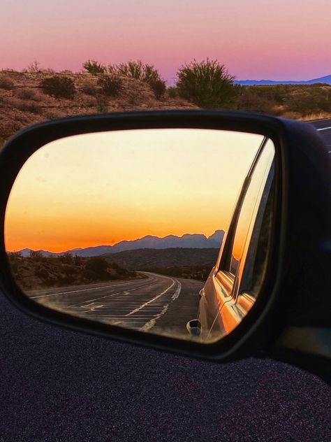 Arizona Roadtrip, Sunset Drive, Arizona Sunset, Desert Mountains, Desert Sunset, The Sunset, Arizona, Drive, Mirror