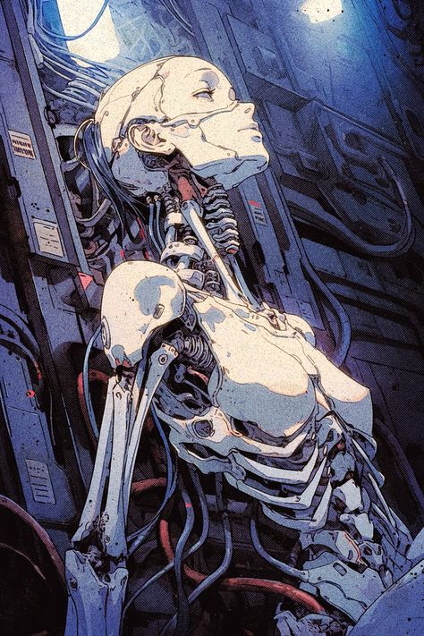 Cybernetics Aesthetic, Cyberpunk Vibes, Powers Art, Scifi Illustration, Futurisme Retro, Cyborgs Art, Arte Robot, Cyberpunk Aesthetic, Arte Cyberpunk