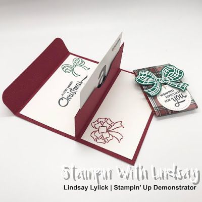 Gift Card Holders To Make For Christmas Diy, Stampin Up Cards To Make, Gift Card Holders Stampin Up Tutorials, Stampin Up Cards Gift Card Holder, Cute Gift Card Presentation, Su Gift Card Holders, Stampin Up Gift Card Holder Ideas, Gift Card Holders To Make, Stampin Up Gift Card Holder