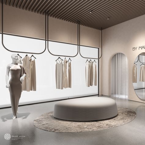 Design Of :DRESS SHOP MINIMALISTLocation: Dubai #homedecoration #decor #interiordecorating #interiorstyle #homedecor #homeinspo #housetour #interior #architecture #architecturedesign #architectureporn #furnituremakeover #furnituredesigner #interiorstyling #interiorstyle #interiorstylis #interiorstyled #interiorstylingideas #homesweethome #interiorlovers #دبي #أبو_ظبي #ديكور #تصميم داخلي #الشارقة #housegoals #instahome #amjad_salloum Design by Amjad salloum for booking your design +971527250060 At Home Clothing Boutique Setup, Retail Store Mood Board, Boutique Shop Interior, Clothing Showroom, Clothing Boutique Interior, Luxury Clothing Store, Luxury Retail Store, Tattoo Home, Fashion Store Design