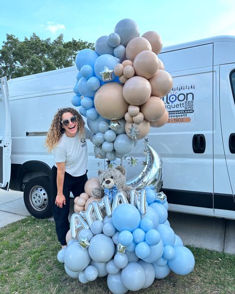 Delivering joy one balloon at a time! 🌙✨ Our Teddy Bear arrangement is the perfect way to welcome your little one. Let’s celebrate new beginnings together! . . . . . #babyshowerballoons #babywelcomingballoons #babywelcoming #tampaballoons #tampaballoonartist #tampaballoondecor #babyboy #babyboyballoons #overthemoon #babygenderreveal #babyballoons Welcome Baby Boy Balloons, Baby Shower Bouquet Ideas, Baby Balloon Bouquet, Candy Jar Decor, Baby Shower Bouquet, Balloon Store, Baby Boy Balloons, Love Bouquet, Balloon Arrangement