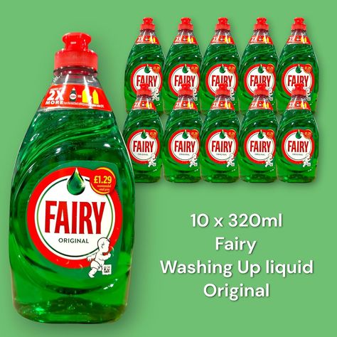 �£19.99 for 10 bottles of fairy washing up liquid!  . Fairy Original washing up liquid Pink Cleaner, Washing Up Liquid, Kitchen Items, Lemon, The Originals, 10 Things, Pink