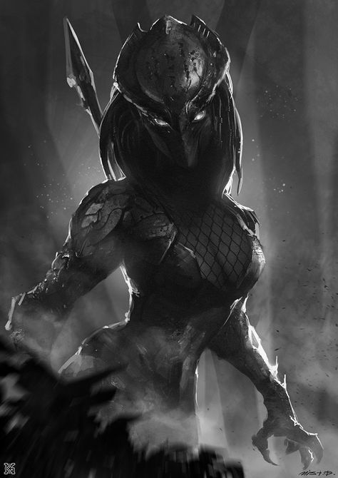 ArtStation - Female predator, mist XG Concept Art Landscape, Predator Artwork, Predator Alien Art, Alien Girl, Arte Alien, Alien Concept, Alien Vs Predator, Alien Concept Art, Alien Vs