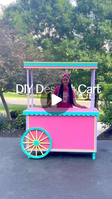 Nneka Mosley | DIY & Design + Lifestyle | PA on Instagram: "#ad Here’s the final reveal of the DIY dessert cart I made in my You Can Make This series! Let me show you how I used @krylonbrand spray paint to add the perfect final touches! Since this is for a kids’ birthday party, I was going for a super colorful and playful vibe and Krylon spray paints are available in so many vibrant colors. I love the coverage they all provide and they’re fast-drying, which is really important when I’m trying to get a project done. You can also use them on a variety of surfaces,  from wood to metal, plastic and more. Now sometimes my designs change as I’m working so I decided to bring in even more color by adding this beautiful shade of yellow from Krylon’s COLORmaxx line called Gloss Bright Idea and it re Diy Dessert Cart, Krylon Spray Paint, Diy Desserts, Shades Of Yellow, Diy Design, Kids Birthday Party, Wood Projects, Kids Birthday, Vibrant Colors