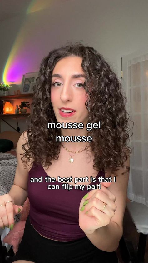 I ❤️ mousse #curlyhair #curlyhairtutorial #curls #curlygirl #curly #cu... | TikTok Best Curl Mousse, How To Use Moose For Hair Curls, Curl Mousse For Natural Hair, Hair Mousse How To Use, Curling Mousse, Mousse For Curly Hair, Curly Hair Gel, Mousse Hair, Curly Hair Mousse