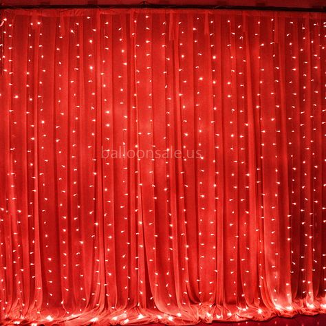 Led Light Curtain, Party Curtain Backdrop, Fairy Light Backdrops, Mehandi Decor, Red Blinds, Lights For Party, Party Curtain, Ganesh Chaturthi Decoration, Mehendi Decor Ideas