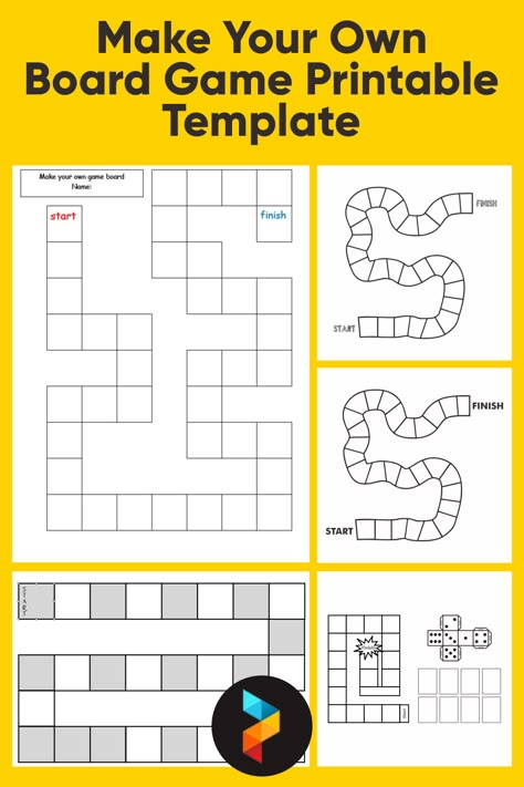 Board Game Book Report, Make Your Own Game Board, Blank Game Boards Free Printable, Blank Board Game Template Free, Create Your Own Board Game, Make Your Own Board Game, Game Board Template, Board Game Printable, Blank Game Board