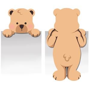 Silhouette Design Store - browse-my-designs Bear Bookmark, Bear Template, Diy Pencil, Animal Book, Party Invitations Kids, How To Make Bookmarks, 3d Paper Crafts, 3d Cards, Silhouette Design Store