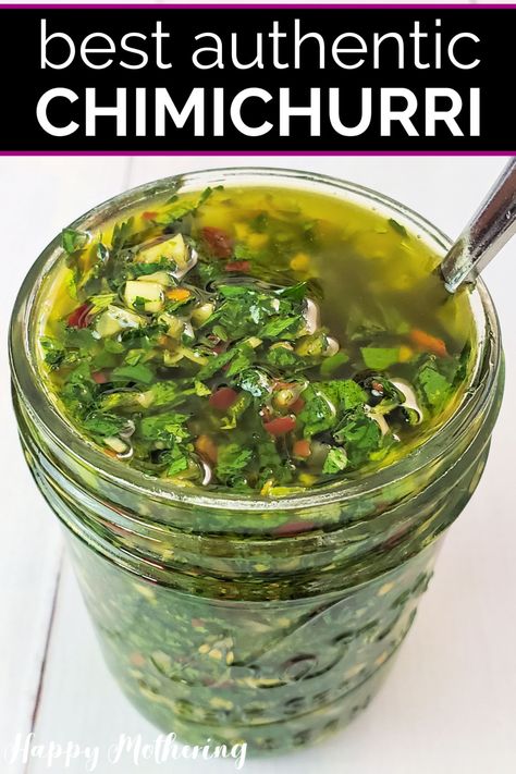 Authentic Chimichurri Recipe, Argentine Recipes, Beef Chorizo, Chimichurri Sauce Recipe, Barbecue Recipe, Chimichurri Recipe, Barbecue Pork, Chimichurri Sauce, Steak Sauce