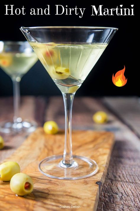 Spicy Vodka Drinks, Spicy Martini Recipes, Spicy Martini, Jalapeño Vodka, Dirty Martini Recipe, Martini Recipes Vodka, Craft Beer Recipes, Frozen Drink Recipes, Champagne Recipes Cocktails