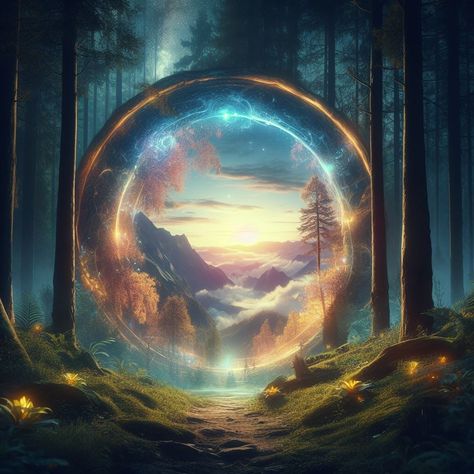 Fantasy Portal Aesthetic, Magic Portal Aesthetic, Portals To Another World, Magic Moodboard, Portal Aesthetic, Window To Another World, Portals Aesthetic, Portal Opening, Fantasy Portal