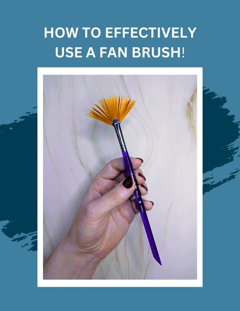 How To Use A Fan Brush For Painting, How To Use Fan Brush Painting, Fan Brush Watercolor, Fan Brush Painting Tutorials, Fan Brush Painting, Paint Like A Pro, Brush Techniques, Watercolor Supplies, Hair Glitter