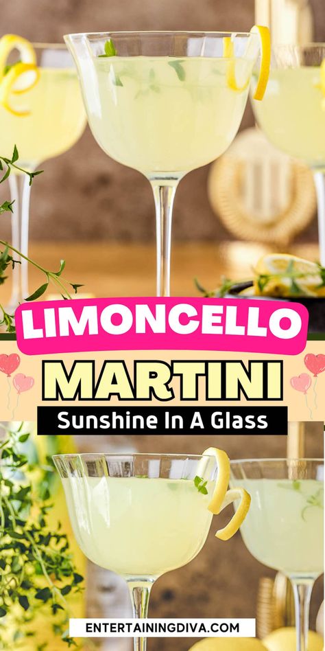 The Best Limoncello Martini | Recipes For A Crowd Lemon Drop Drink, Limoncello Martini, Martini Recipes Vodka, Limoncello Cocktails, Summer Flavors, Lemon Drop Martini, Jello Shot, Vodka Cocktail, Refreshing Summer Cocktails