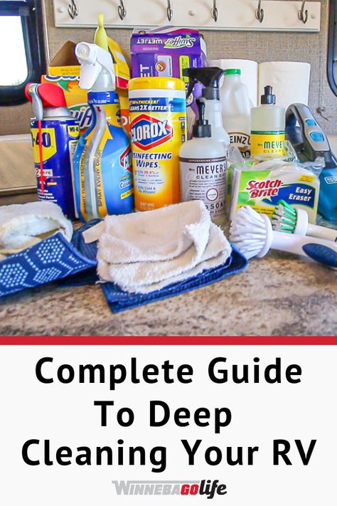 Does your RV need a deep cleaning? Here are our tips Rv Cleaning, Camper Maintenance, Rv Camping Tips, Camper Organization, Camper Hacks, Camping Hacks Diy, Rv Organization, Travel Trailer Camping, Diy Camper Remodel