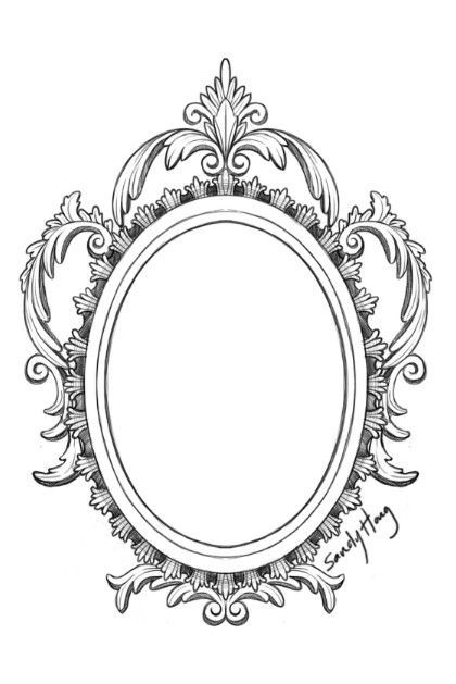 Mirror Tattoos, Swan Tattoo, Fancy Mirrors, Framed Tattoo, Tattoo Cat, Lace Tattoo, Antique Frames, Trendy Tattoos, Hand Mirror