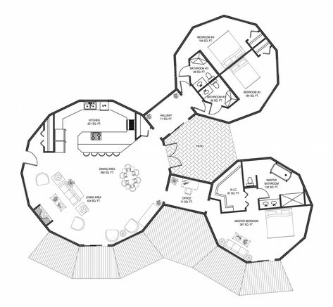 Circular Houses, Deltec Homes, Hexagon House, Round Homes, Cob House Plans, Round House Plans, Yurt Home, Circle House, Silo House