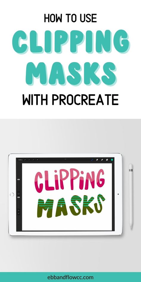 Get easy tips for using clipping masks in Procreate. Plus learn the difference between clipping masks, masks, and alpha lock. Easy Beginner Procreate Drawings, Procreate Clipping Mask, Clipping Mask Procreate, Procreate Graphics, Procreate Techniques, Easy Procreate Art, Fonts For Business, Procreate Classes, Procreate Projects